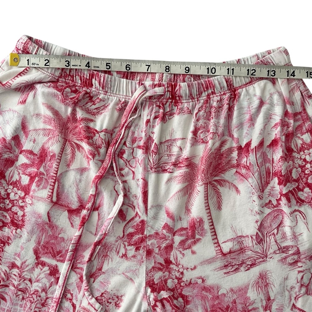 The Cat’s Pajamas Palm Grove Toile Pink Pima Knit Pajama Set Size M Vacationcore - Picture 12 of 15